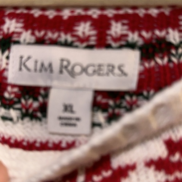 Women’s Kim Roger’s Ivory Fair isle Christmas Sweater in XL - Picture 4 of 10